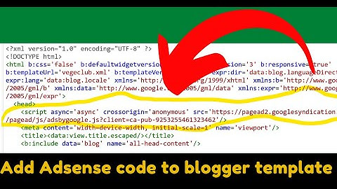 How to Insert Google Adsense Auto Ads Code in Blogger