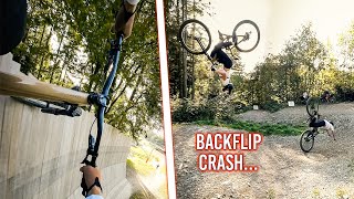 Backflip Crash im Bikepark Schöneck!