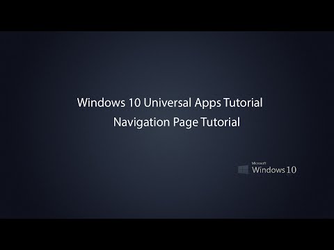 Windows 10 Universal Apps - Basic Page Navigation in UWP