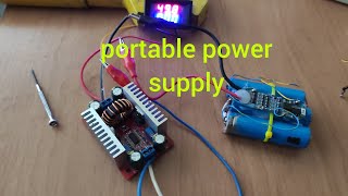 Make a portable power supply with li-ion batteries,bms and step up volt booster!