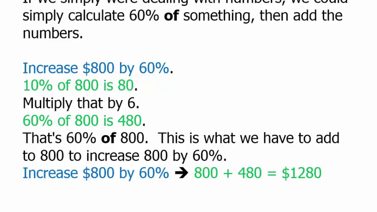 Percent Increases Magoosh Math