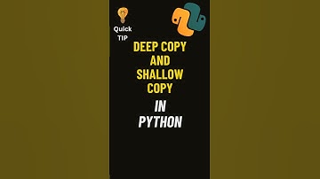 Deep copy and shallow copy in  #python #pythonprogramming  #pythontutorial