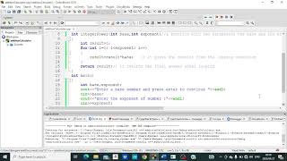 exponents using c++ for  loops