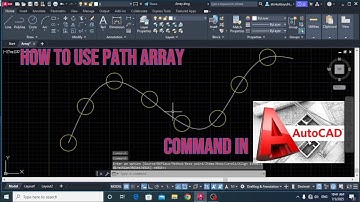 AutoCAD Tutorial Part 25 | How to Use Path Array Command in AutoCAD