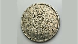 UK 1966 TWO SHILLINGS Coin VALUE - Queen Elizabeth II