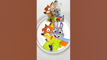 Painting Zootopia Characters → Mixing Into a New Color! Can You Guess It?）（part 3）🎨❓ #colormixing