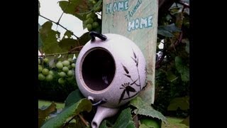 In this video I will show you how to make a bird house/nest box from a thrifted tea kettle.