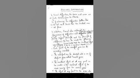 Introduction to Fresnel diffraction