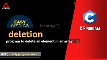 program to delete an element in an array in c  | rootmodule | easy method