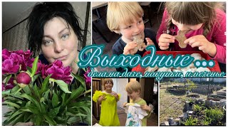 Семейный влог: Выходные… 🌺Дела на даче🪴. Покупки. И печенье🍪