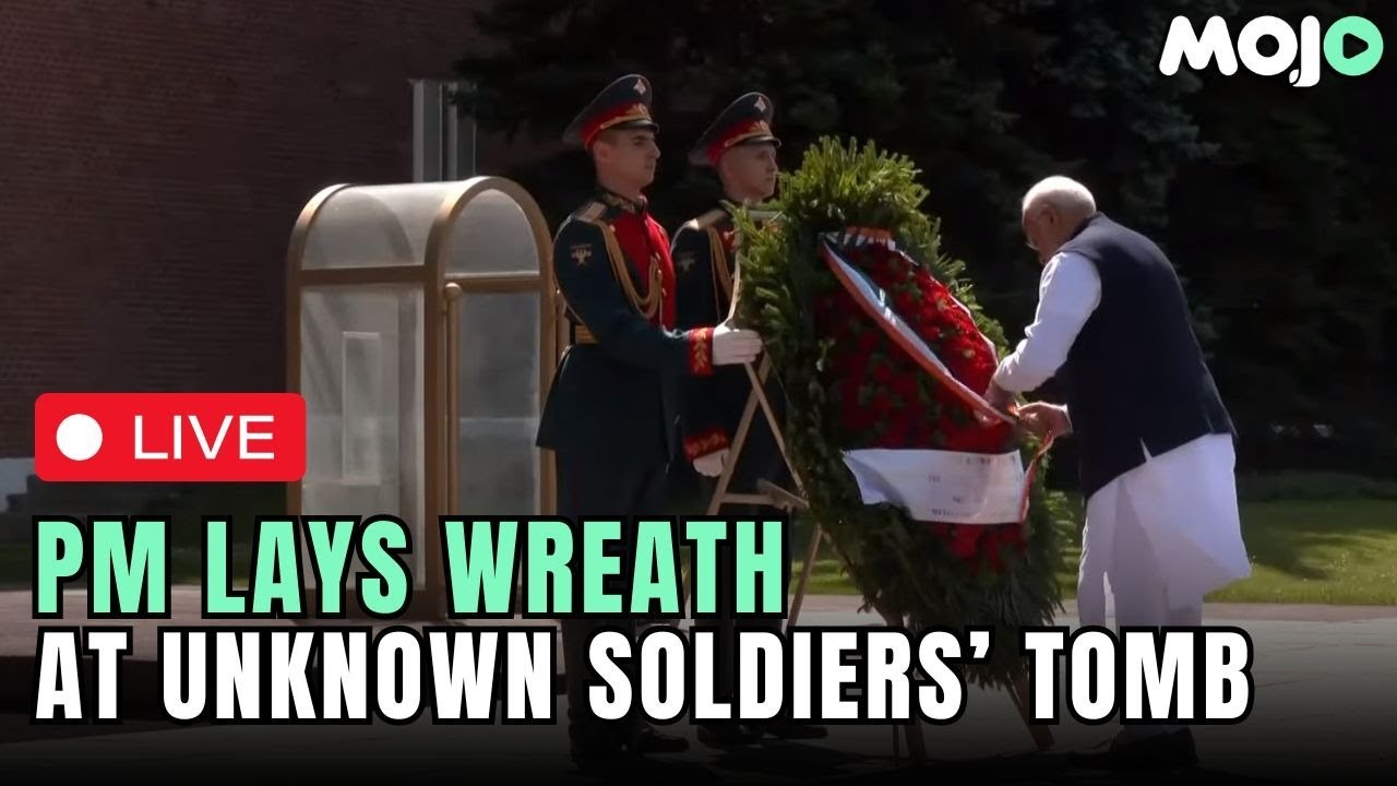 PM Modi LIVE | Prime Minister Narendra Modi Pays Respect to Unknown Soldiers' Tomb in Moscow