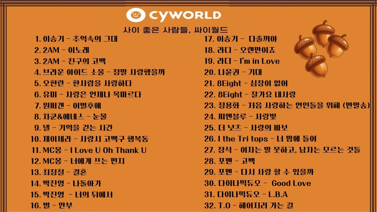 [Playlist] 아이리버와 싸이월드 그 사이 어딘가