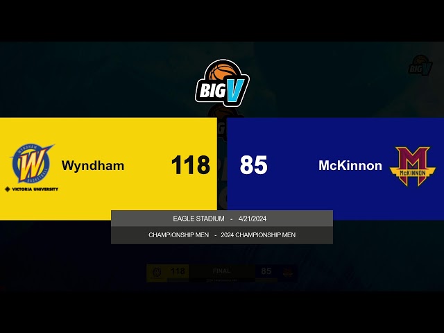 BigV Champ Men - Wyndham vs McKinnon - Round 3