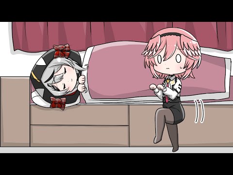 【手描き】ルイ姉「絶対に起こしてはいけない」さかまた「ルイねぇの○○を感じる...♡」【沙花叉クロヱ/鷹嶺ルイ/ホロライブ】【ホロライブ切り抜き漫画】