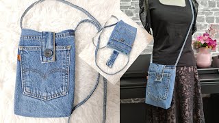 Jeans Umhngetasche Diy  Jeans Bag Tutorial  Jeans Recyceln