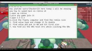 How To Speed Hack On Roblox March 21 2014