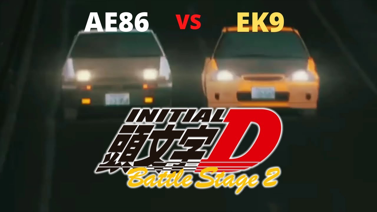 Initial D Battle Stage 2 Ae86 Vs Ek9 Takumi Vs Tomoyuki Youtube