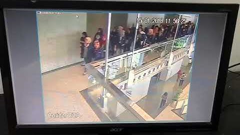 Shopping centre floor collapsed