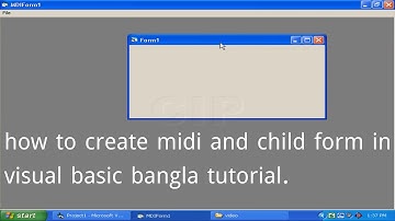 how to create midi and child form in visual basic bangla tutorial.