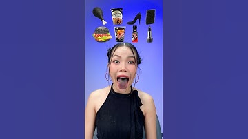 ASMR Mukbang 🖤💀 Eating Random Black Food #funny #shorts #mukbang #eating #food