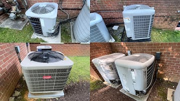 Carrier Infinity, Comfort, Performance, & Bryant Preferred Series Heat Pumps Running (Cool Mode)