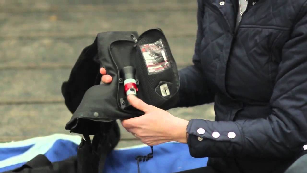 Changing the canister in a Hit Air Vest and attaching the saddle strap ...