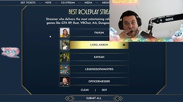 Ramee Votes for the Streamer Awards!