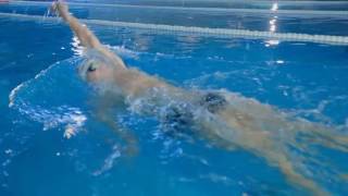Техника плавания кролем на спине. Swimming school backstroke technique