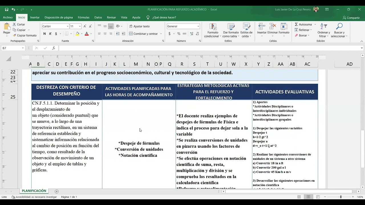 ACADEMIC REINFORCEMENT PLANNING 2024-2025