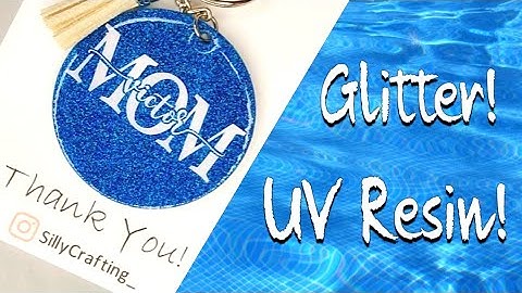 DIY: Glitter Keychain sealed with UV Resin !