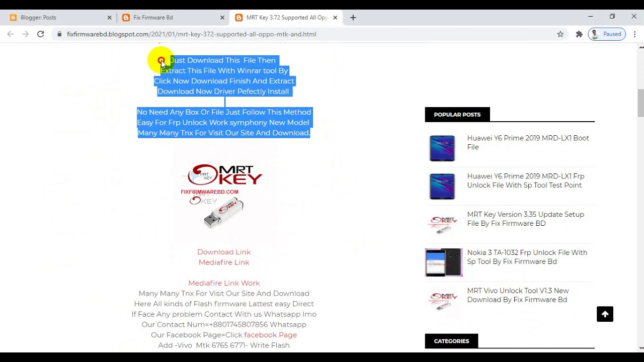 MRT Key 3 72 Supported All Oppo Mtk And Realme Boom Boom Update