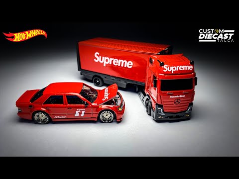 🔥Custom Hot Wheels Team Transport Supreme Mercedes Benz🔥 - Youtube