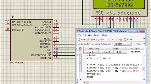 ✅ COMO IMPRIMIR Y DESPLAZAR TEXTO EN LCD 2x16 CON PIC - MICROCODE