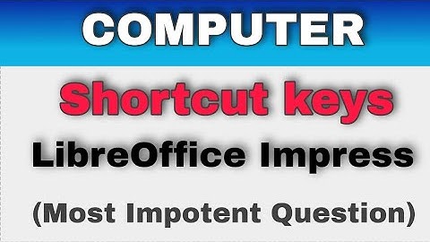 Shortcut Keys of Libreoffice Impress l CCC exam I #libreoffice #studyforum #Computer