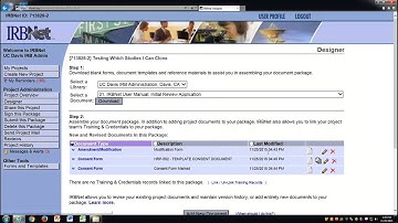 IRBNet: Create New Package