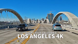 [4K] LOS ANGELES - Driving Downtown Los Angeles, 6th Street, Olympic Blvd, Figueroa Street, Wilshire