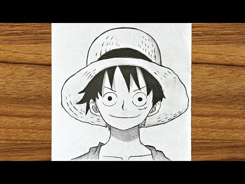 How to draw Monkey D. Luffy step by step || Easy anime drawing || Easy drawing ideas for beginners