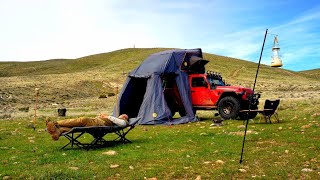 Relax Solo Camping with Jeep Rubicon in Green valley California[ASMR] PART 2