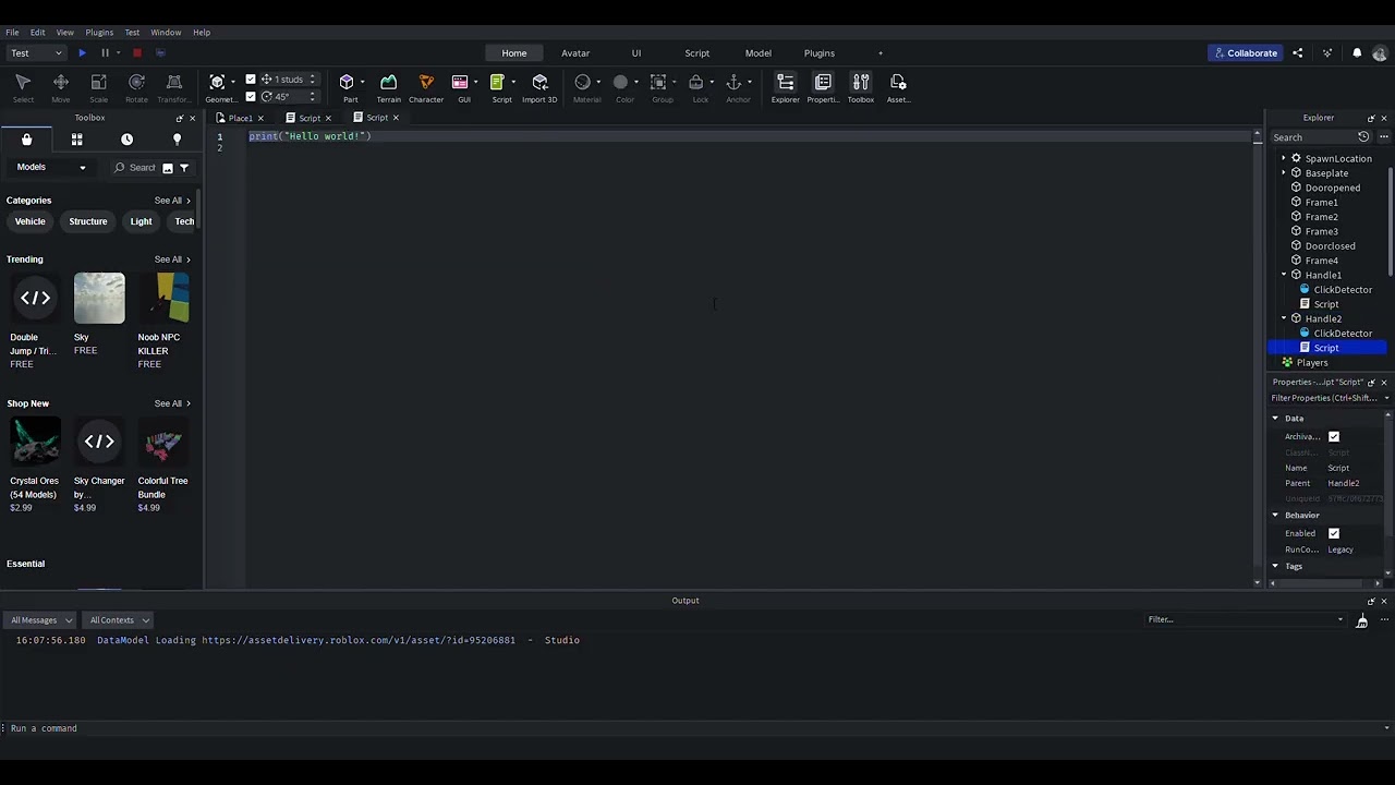 How to make a working door in Roblox Studio! (Model + Scripting!)