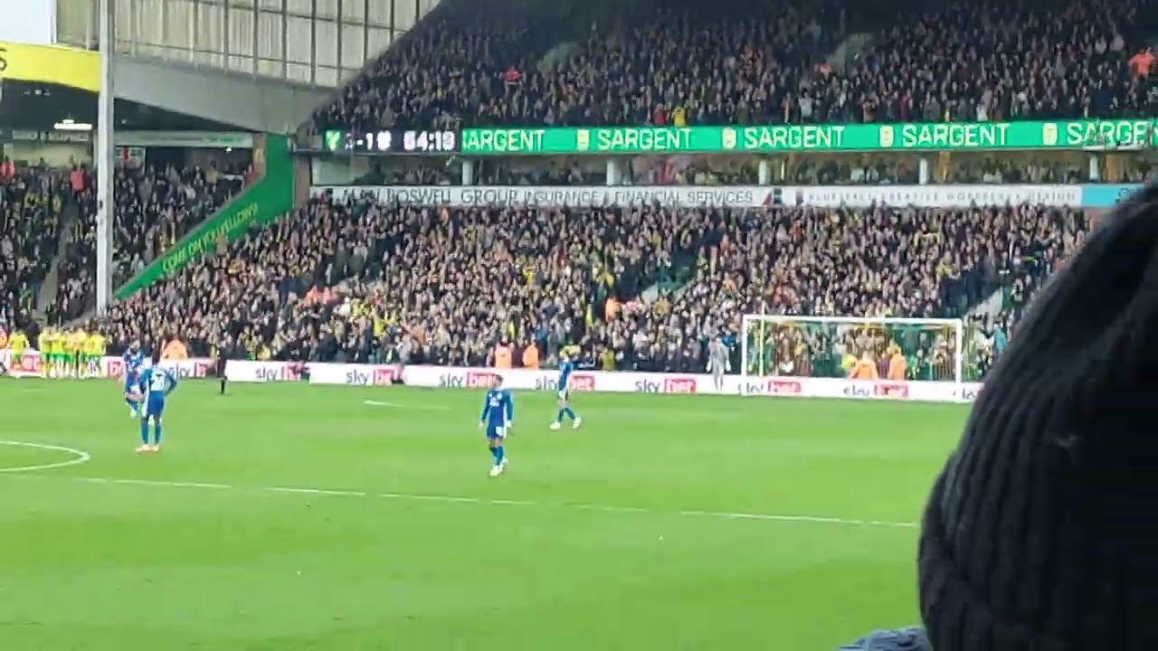 Josh Sargent's 2nd goal 54th min for Norwich City v Cardiff City 17/02/24 Championship