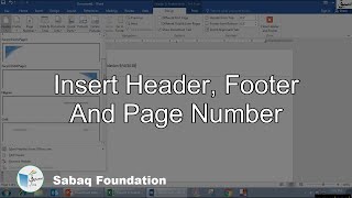 Insert Header, Footer And Page Number, Computer Science Lecture | Sabaq.pk