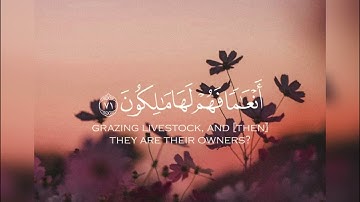 تلاوة خاشعة لبعض ايات سوره يس ﴿وما علمناه الشعر وما ينبغي له إن هو إلا ذكر وقرآن مبين(٦٩)..﴾