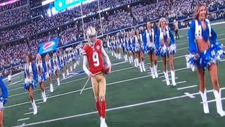 Dallas Cowboys cheerleaders perform thunderstruck pregame 1/16/22