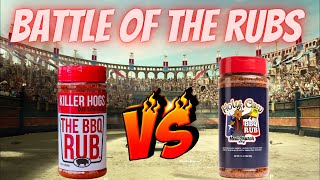 Killer Hogs the bbq rub vs Holy Cow bbq rub - smoke ribs on pellet grill