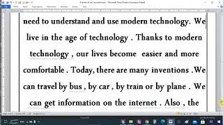 براجراف عن التكنولوجيا  الحديثة  Modern technology للمرحلة الإعدادية من 110 كلمة و أكثر