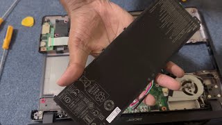 Acer Aspire ES 15 Battery Replacement | Acer Aspire ES 15 ES1-533-C6GY | Disassembly