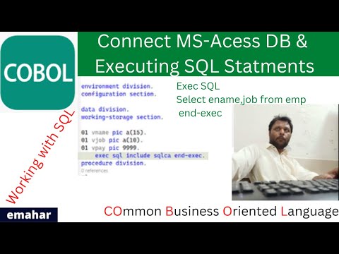 Connecting MS-Acess DB(DSN) & Executing SQL|COBOL