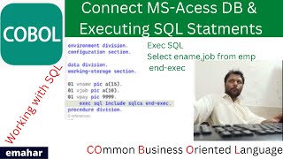 Famous Connecting MS-Acess DB(DSN) & Executing SQL|COBOL Wealth