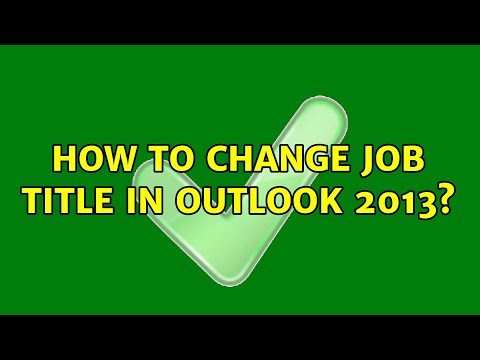 Video: Sådan ændres Titlen På Et Job