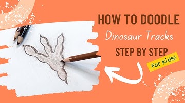 How to Draw Dinosaur Footprints: Step by Step Art Class for Kids